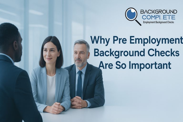Why Pre Employment Background Checks